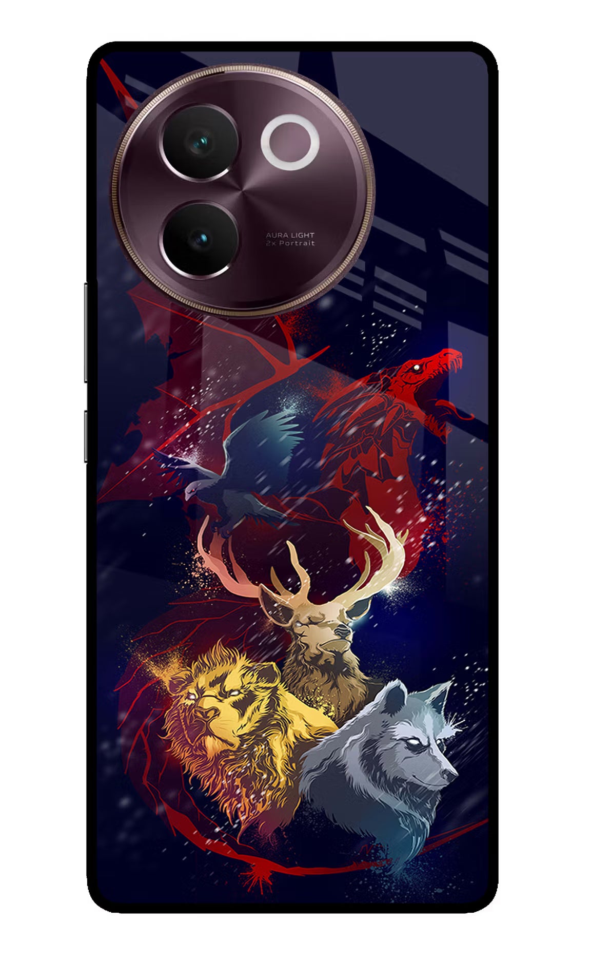 Game Of Thrones Vivo V30e Glass Case Back Cover by Casekaro