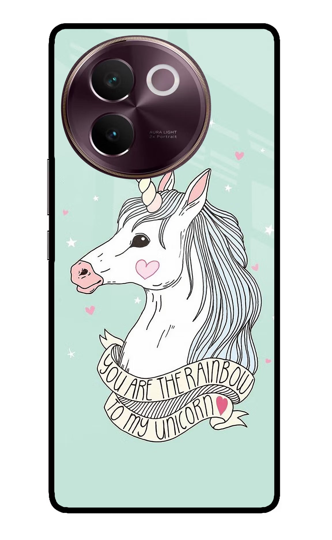 Unicorn Wallpaper Vivo V30e Glass Case