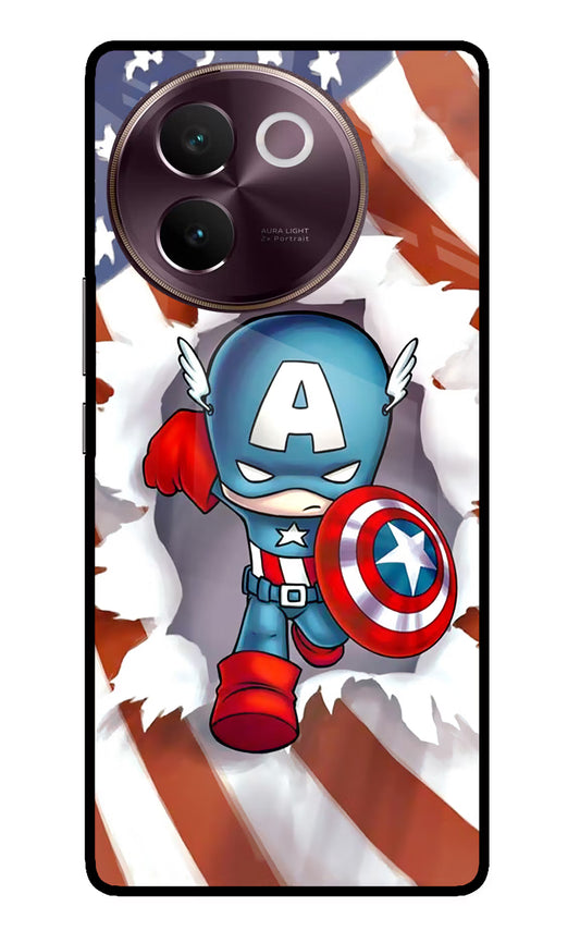 Captain America Vivo V30e Glass Case