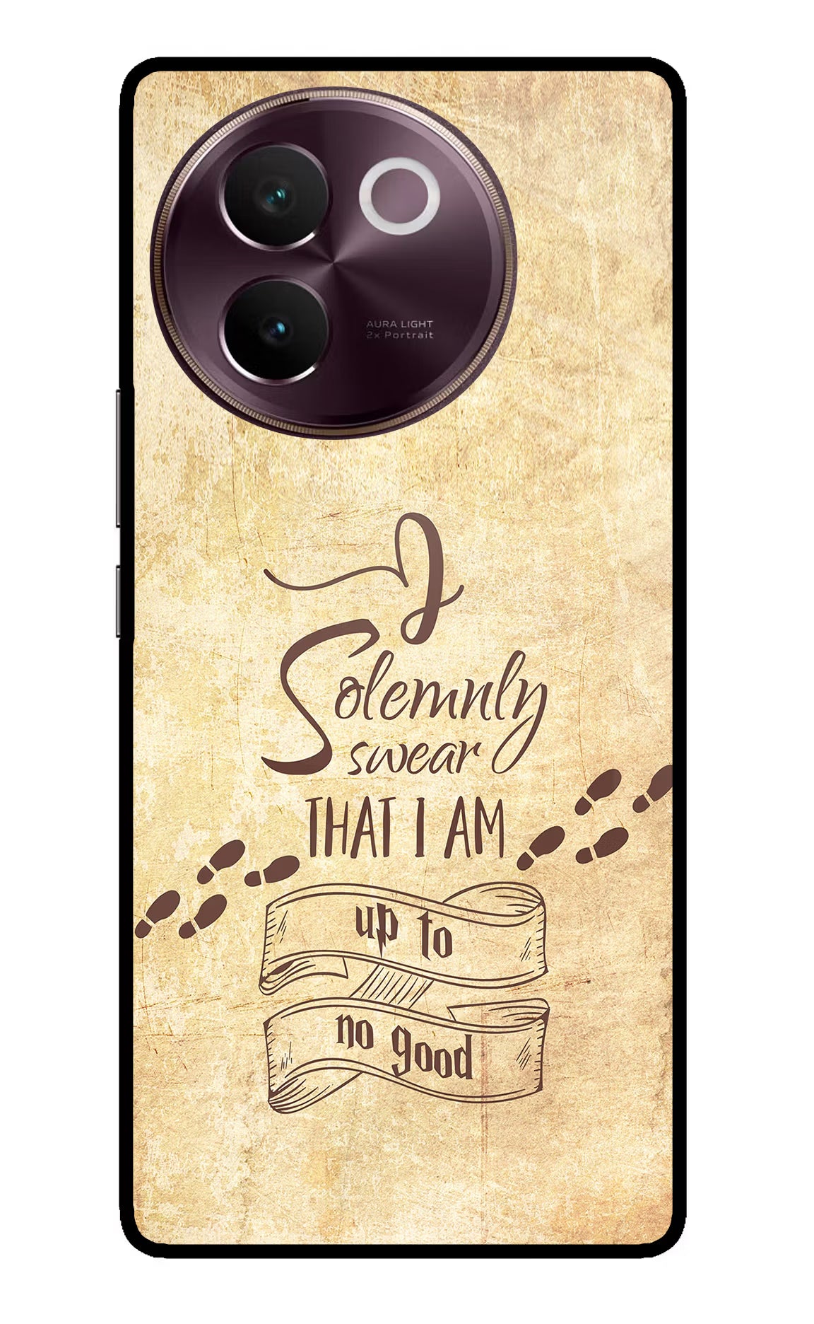 I Solemnly swear that i up to no good Vivo V30e Glass Case Back Cover by Casekaro