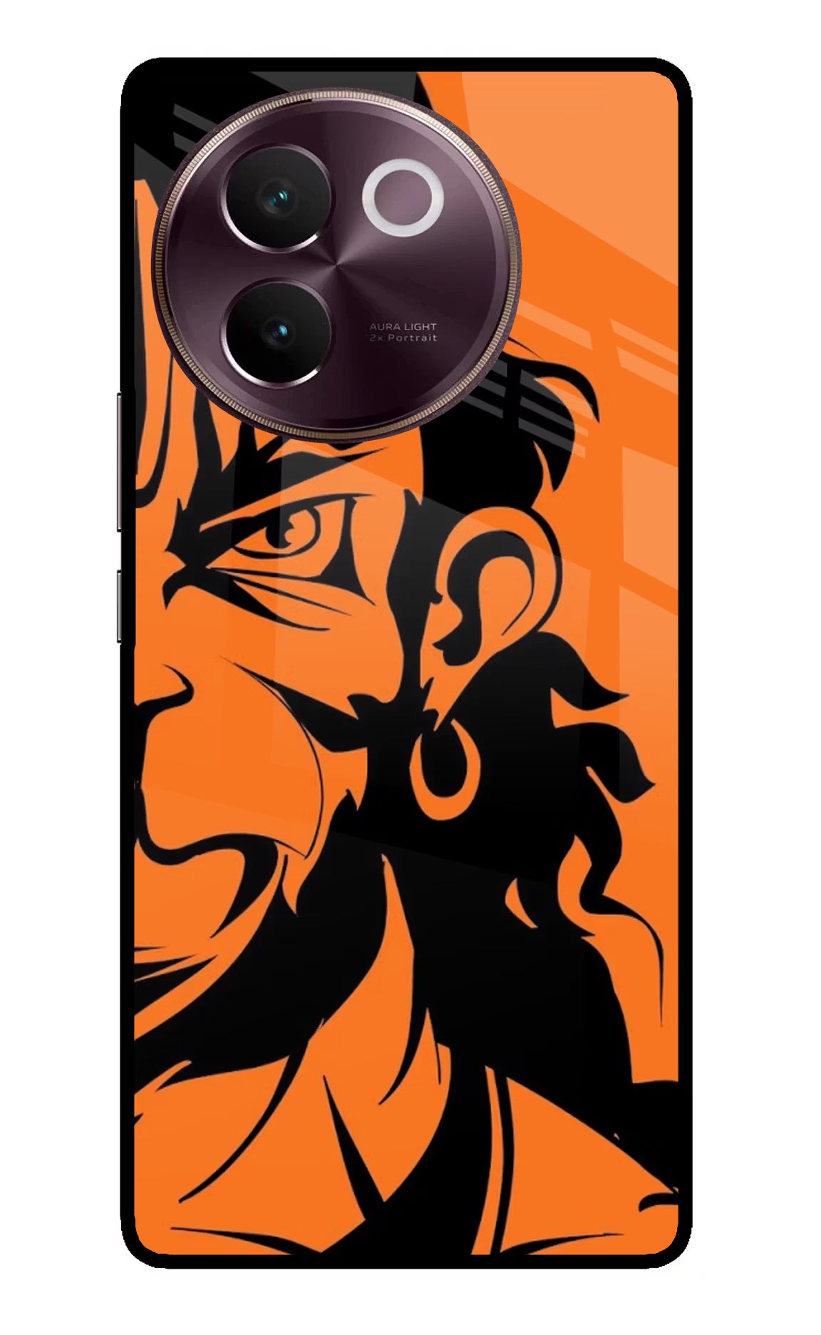 Hanuman Vivo V30e Glass Case Back Cover by Casekaro