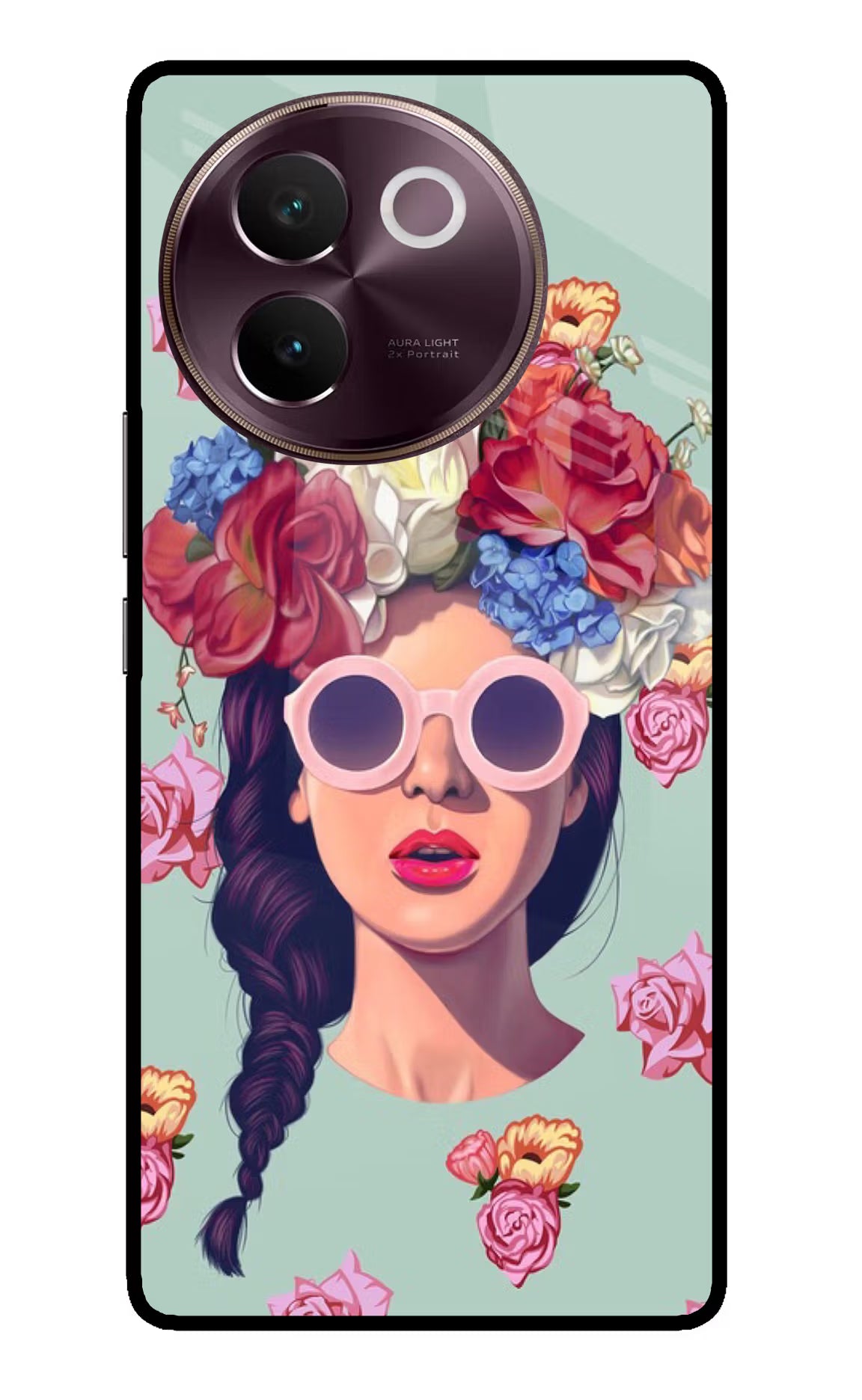 Pretty Girl Vivo V30e Glass Case Back Cover by Casekaro