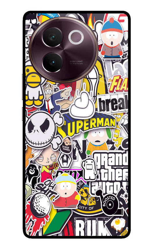 Sticker Bomb Vivo V30e Glass Case