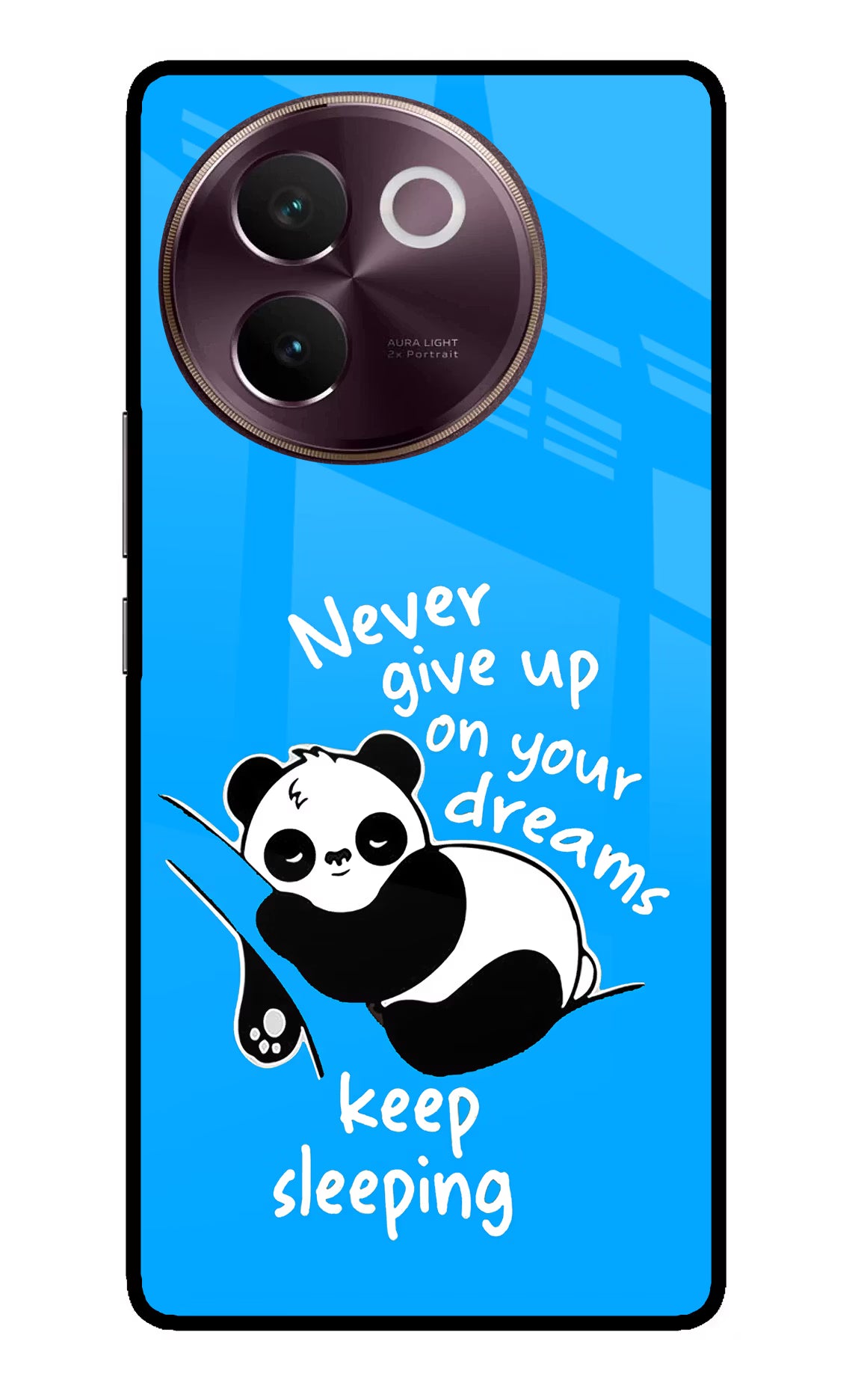 Keep Sleeping Vivo V30e Glass Case Back Cover by Casekaro