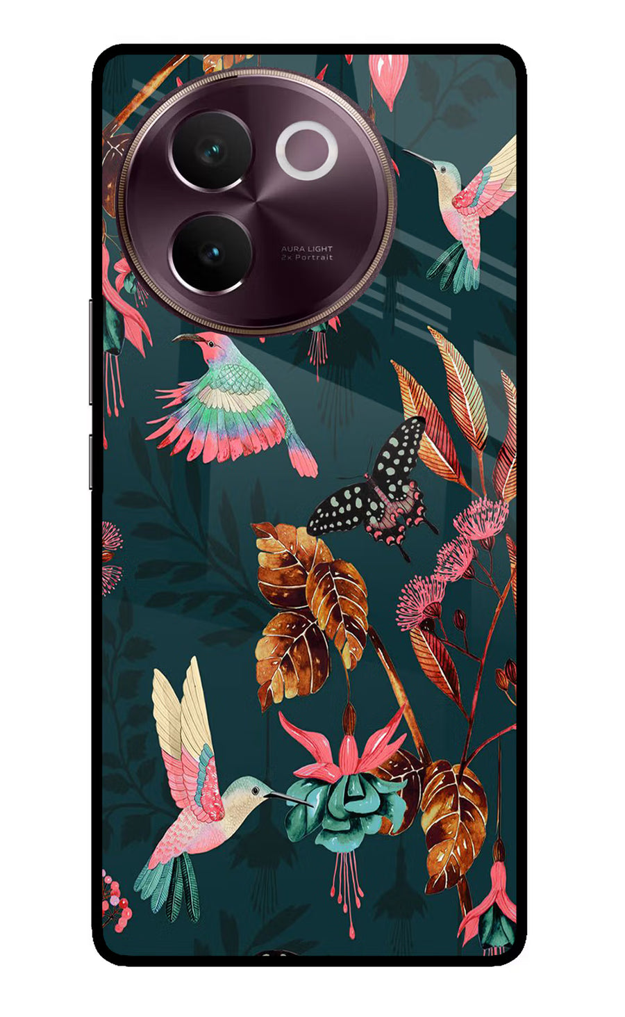 Birds Vivo V30e Back Cover, Glass case