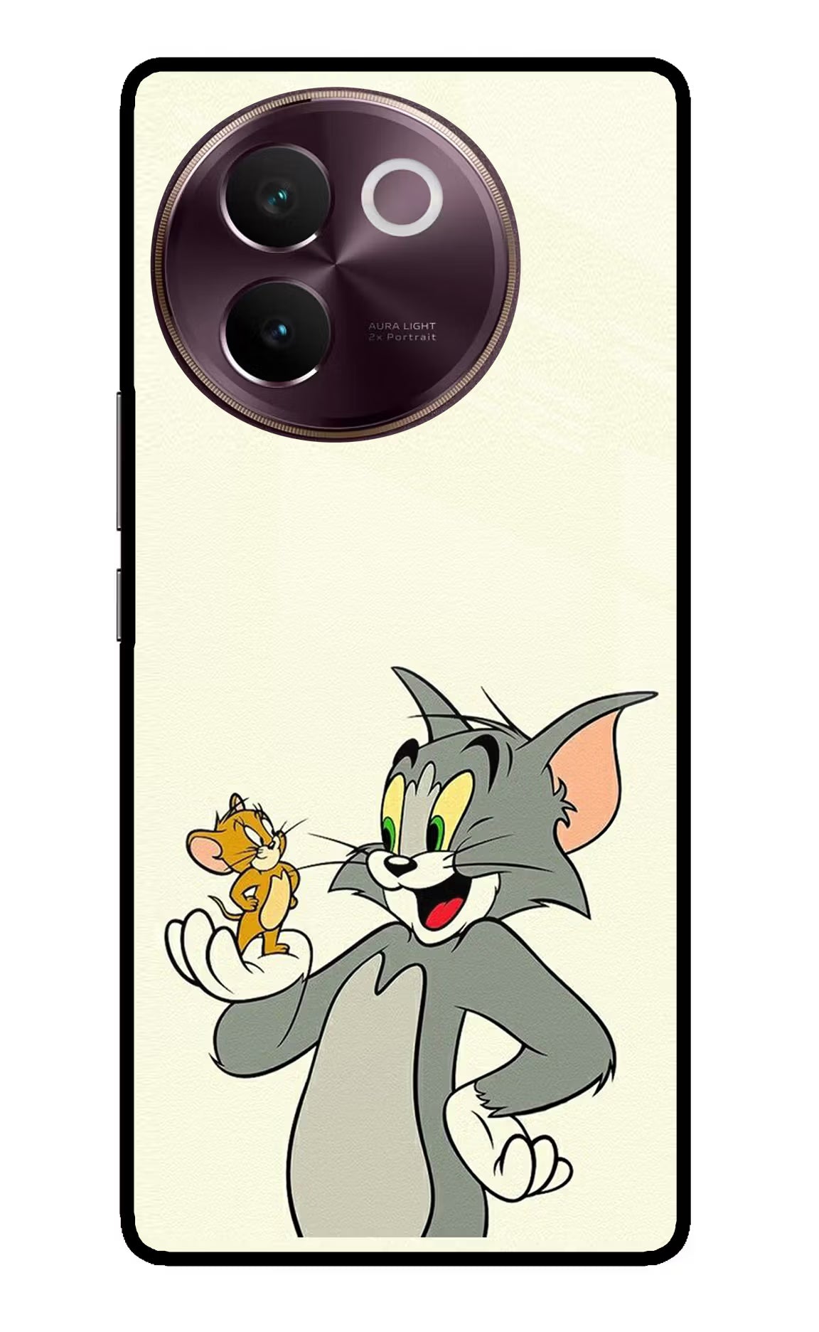 Tom & Jerry Vivo V30e Glass Case Back Cover by Casekaro
