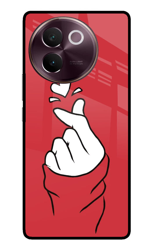 Korean Love Sign Vivo V30e Glass Case