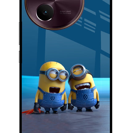 Minion Laughing Vivo V30e Glass Case