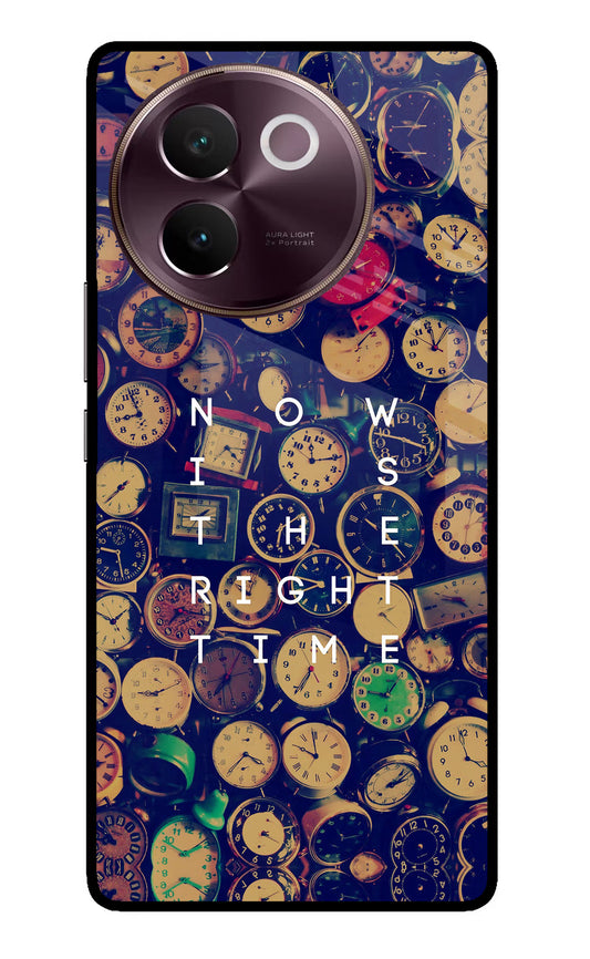 Now is the Right Time Quote Vivo V30e Glass Case