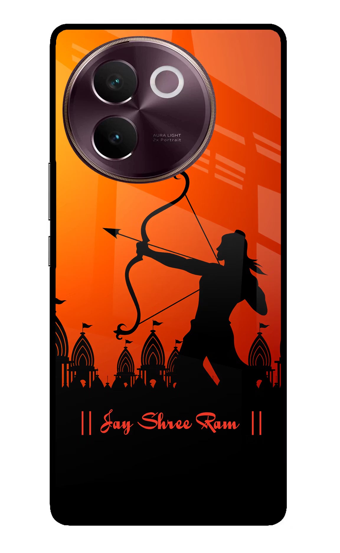 Lord Ram - 4 Vivo V30e Glass Case Back Cover by Casekaro