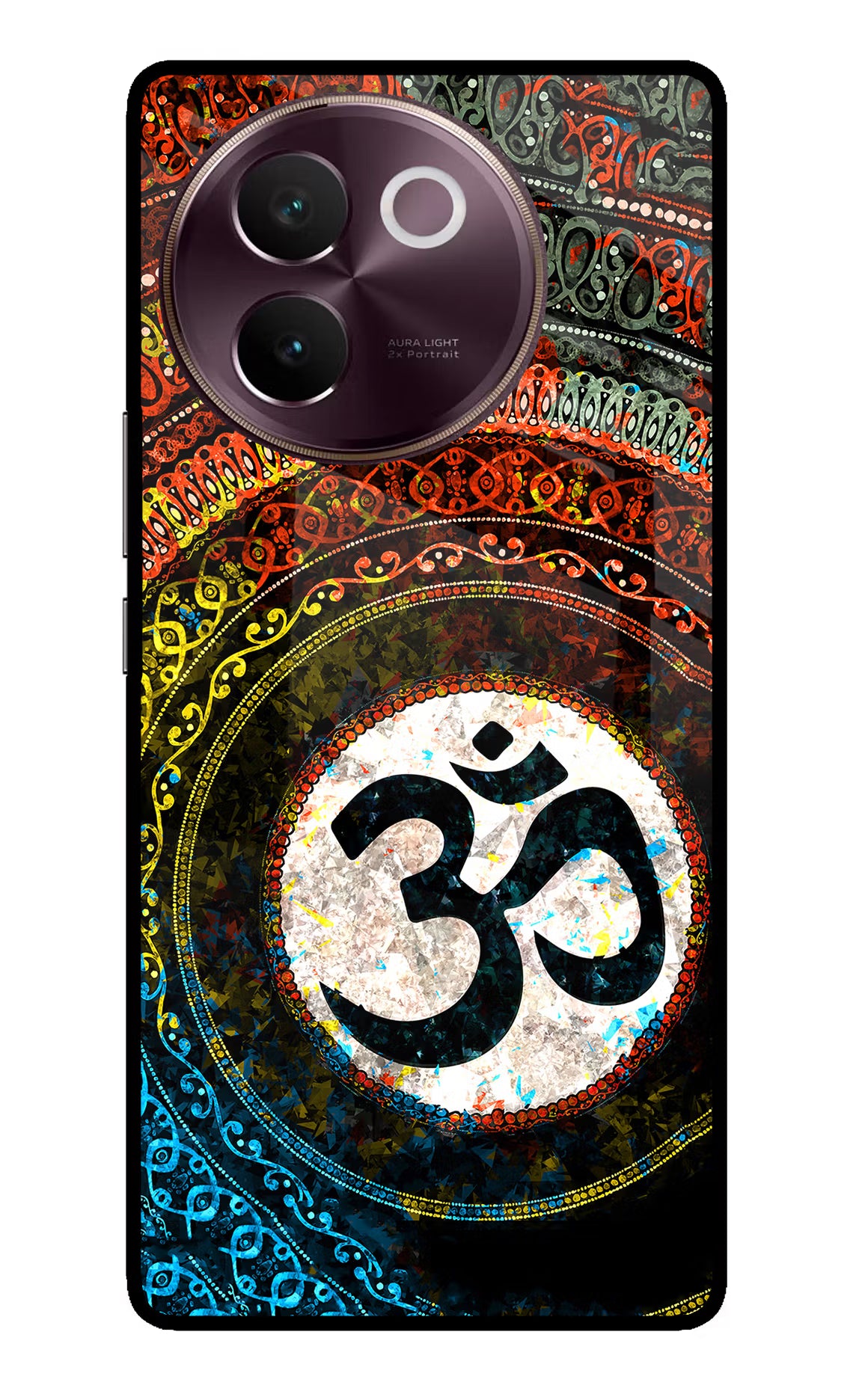 Om Cultural Vivo V30e Glass Case Back Cover by Casekaro