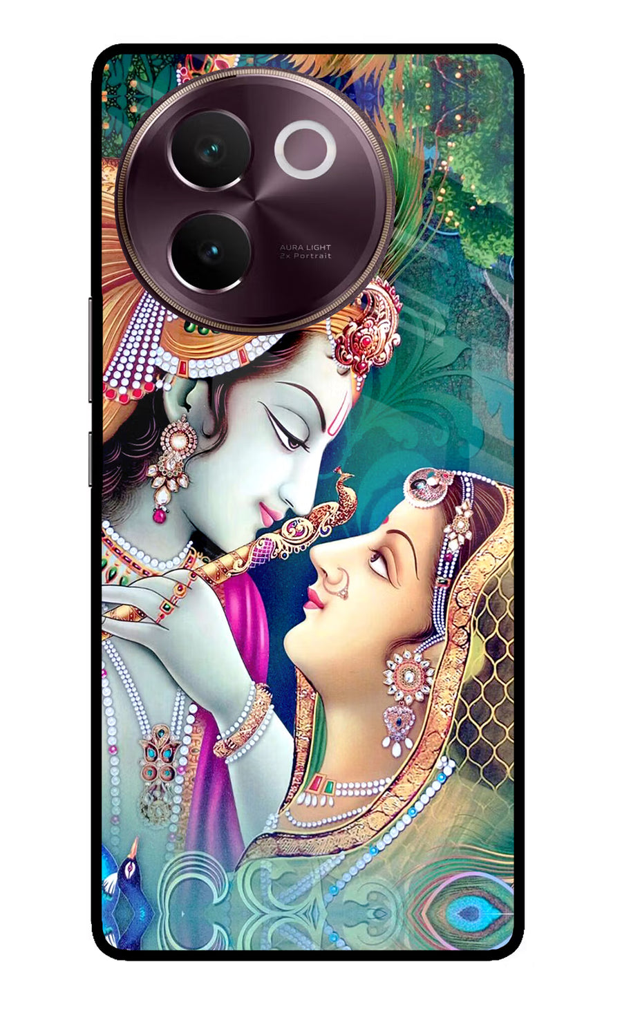 Lord Radha Krishna Vivo V30e Back Cover, Glass case