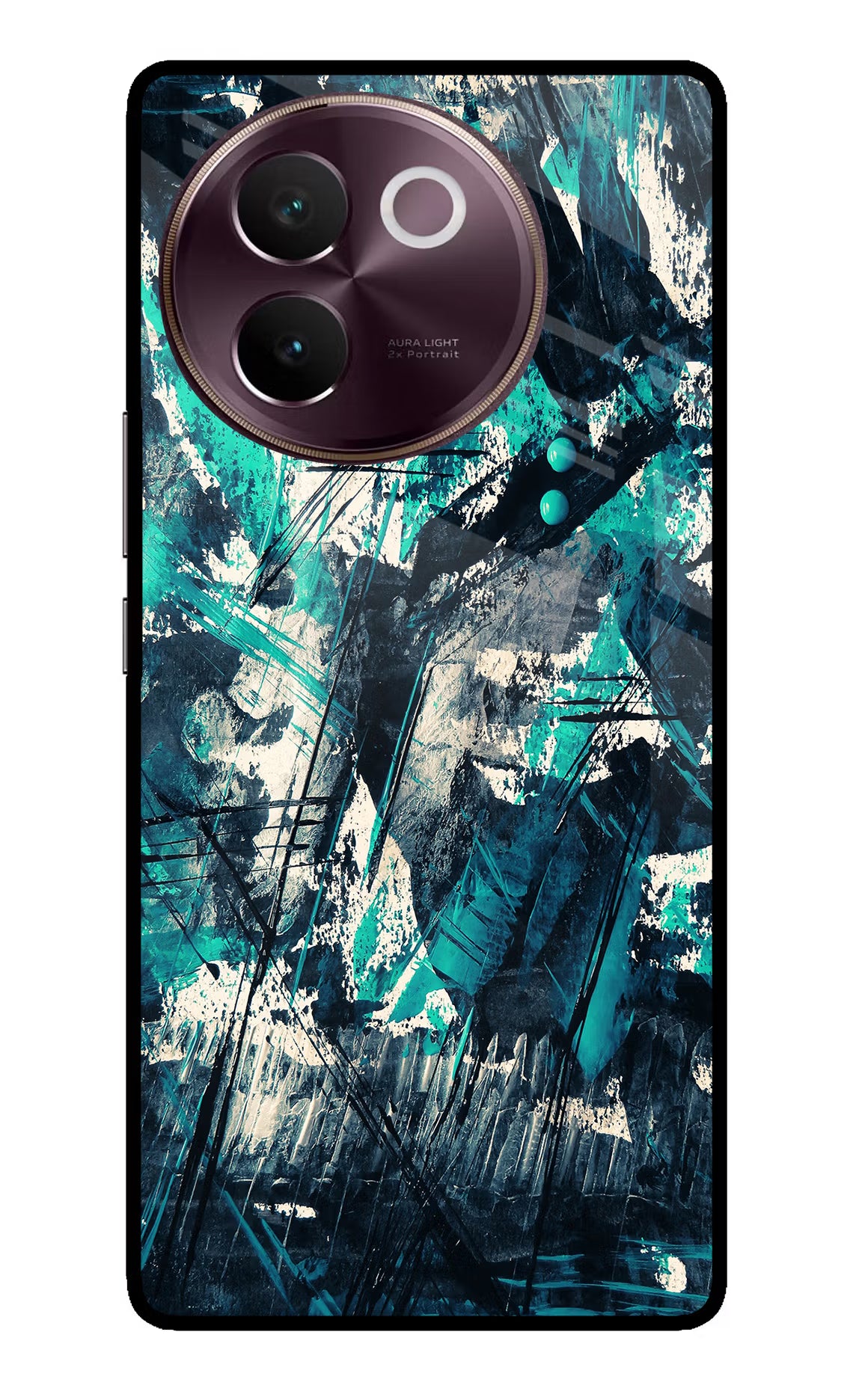 Artwork Vivo V30e Glass Case Back Cover by Casekaro