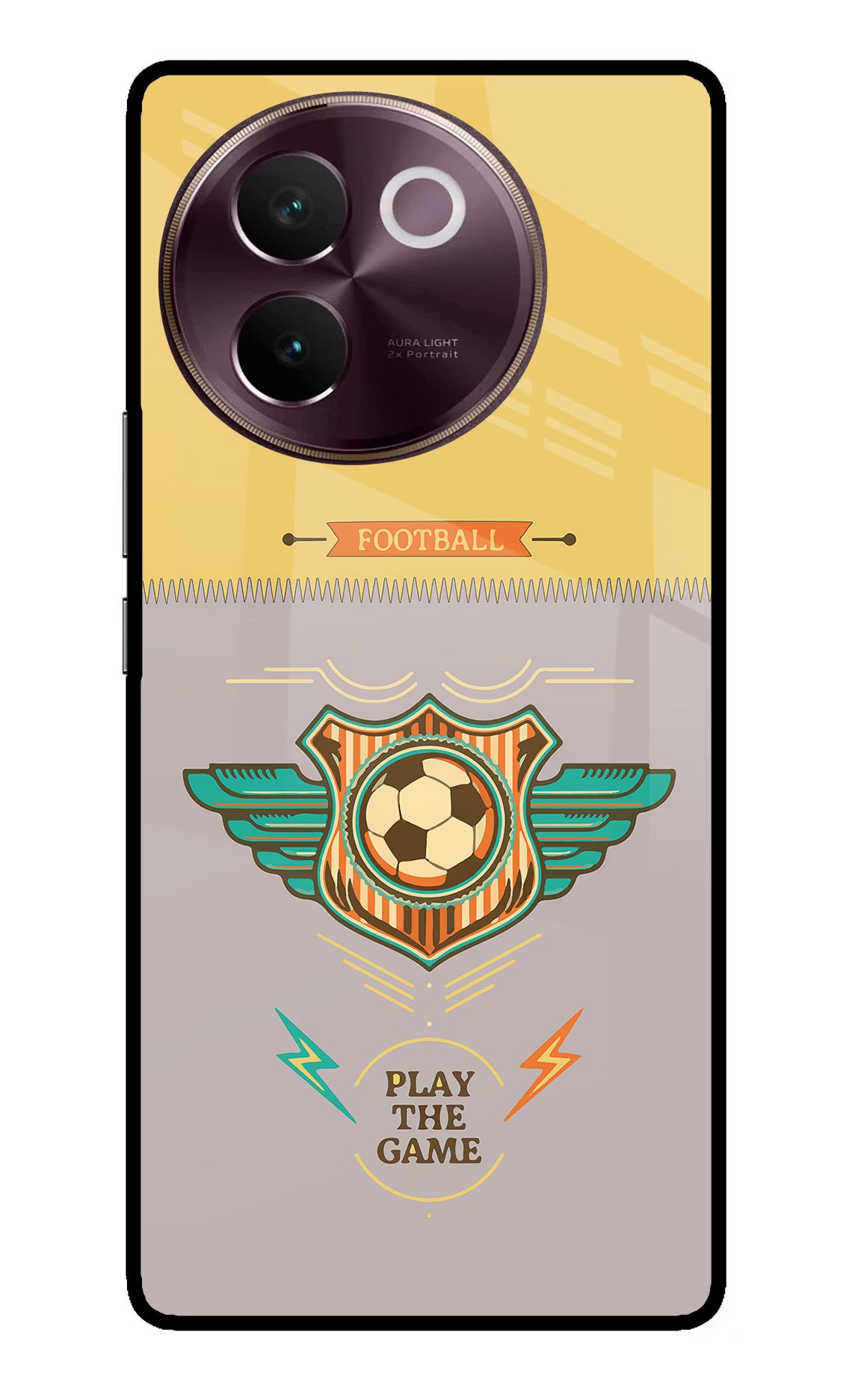 Football Vivo V30e Glass Case