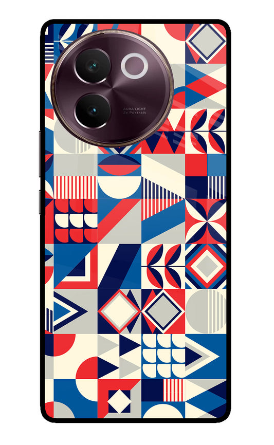 Colorful Pattern Vivo V30e Glass Case