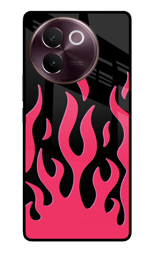 Fire Flames Vivo V30e Glass Case