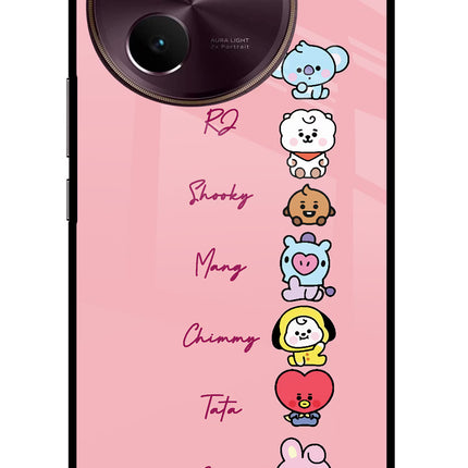 BTS names Vivo V30e Glass Case