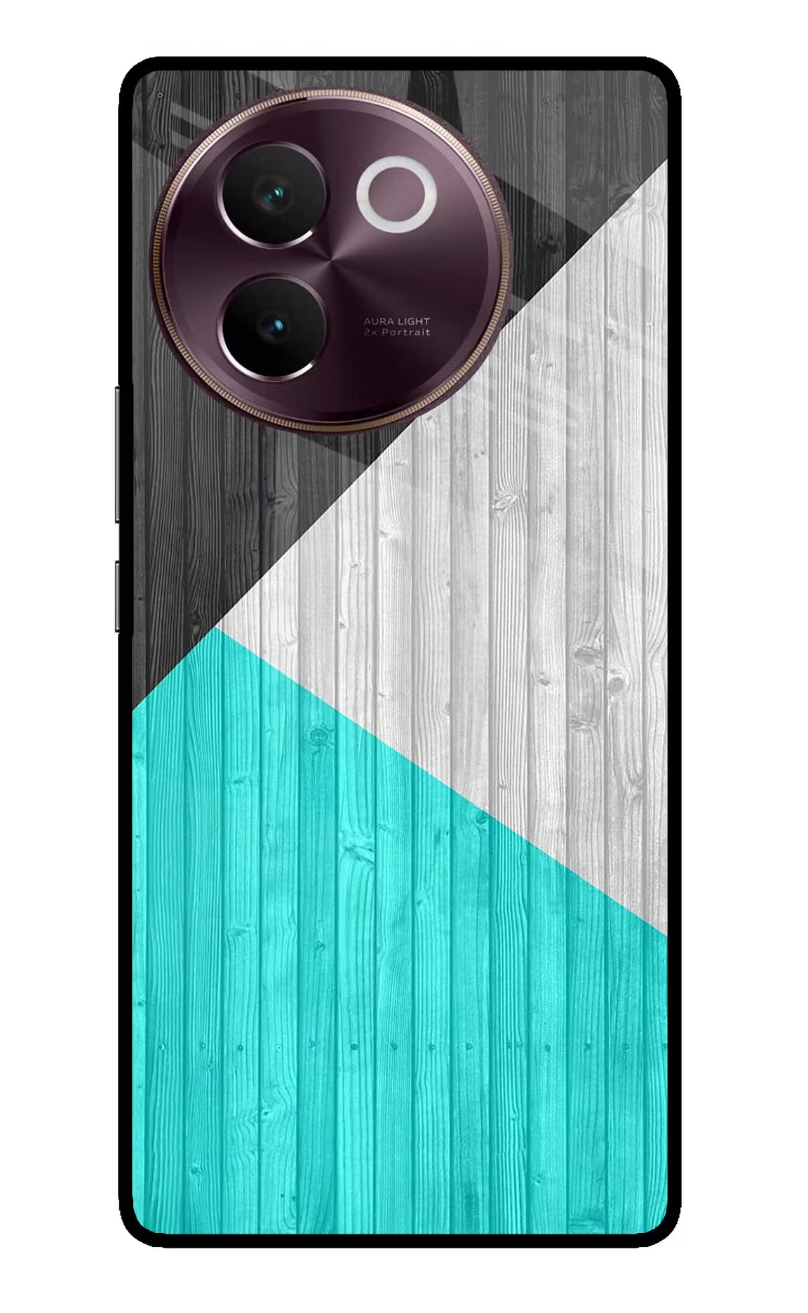 Wooden Abstract Vivo V30e Glass Case