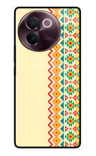 Ethnic Seamless Vivo V30e Glass Case Back Cover by Casekaro