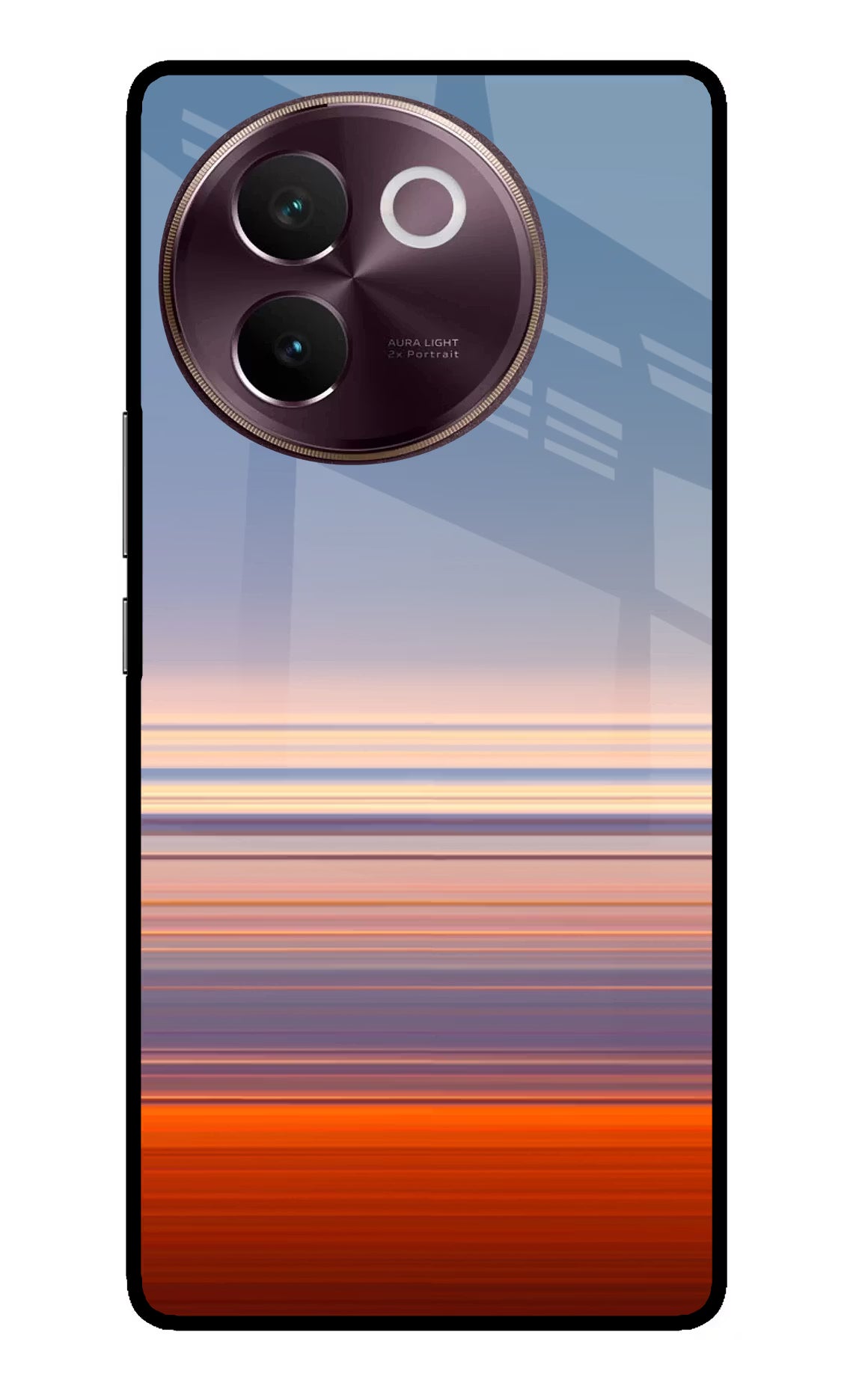 Morning Colors Vivo V30e Glass Case Back Cover by Casekaro