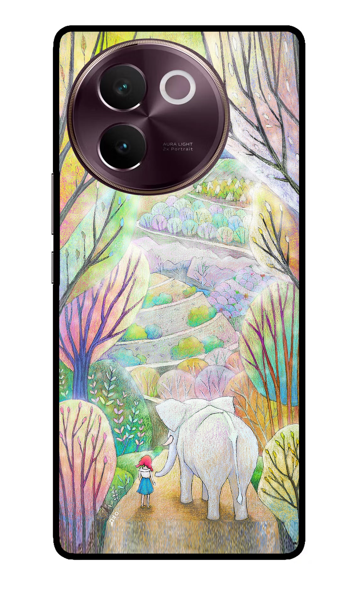 Nature Painting Vivo V30e Glass Case