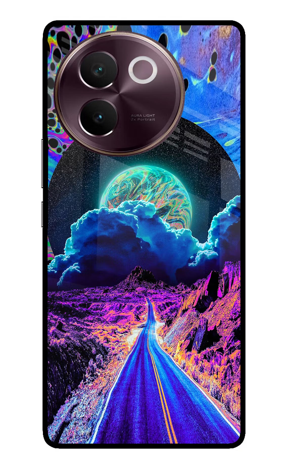 Psychedelic Painting Vivo V30e Glass Case