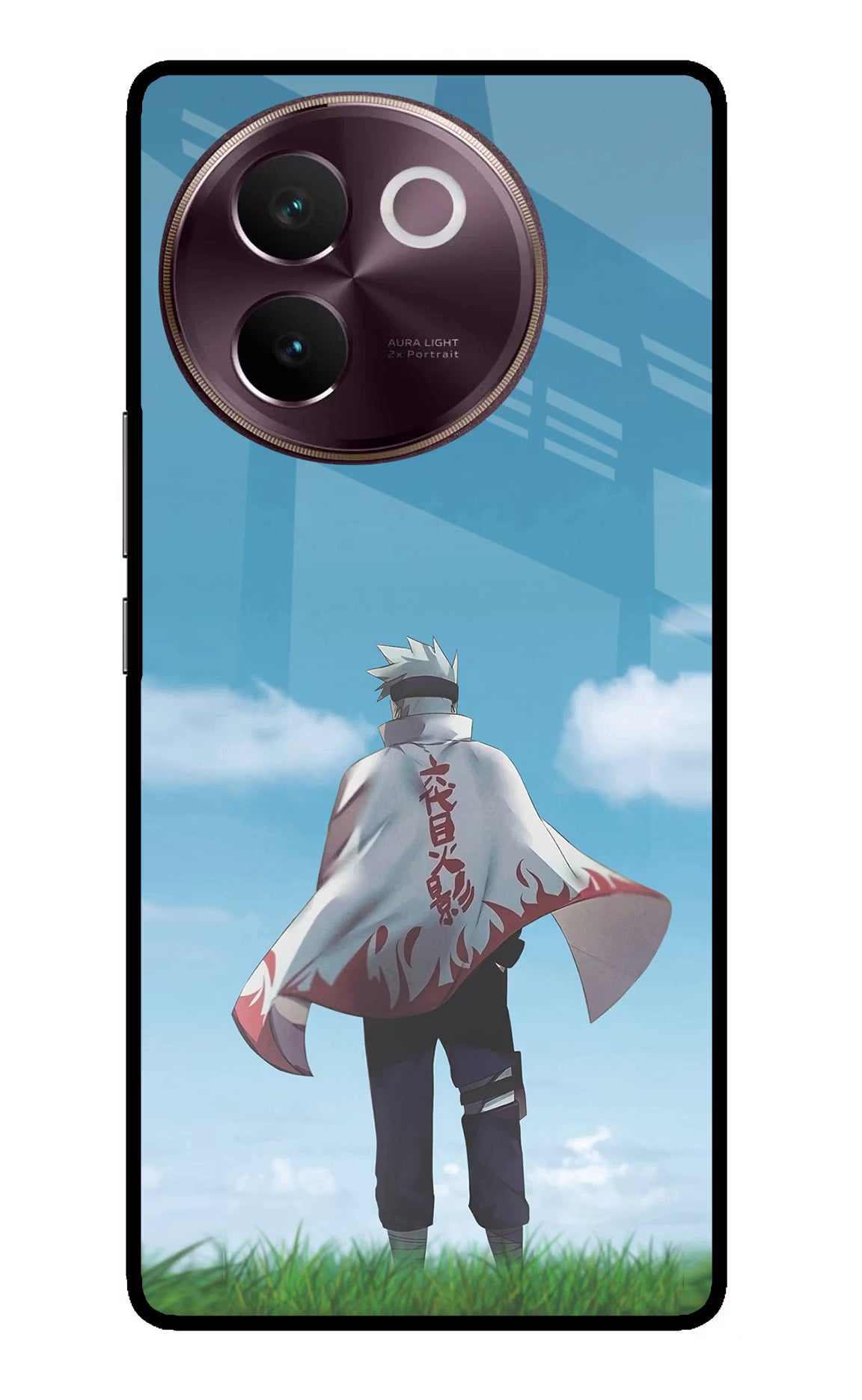 Kakashi Vivo V30e Glass Case Back Cover by Casekaro