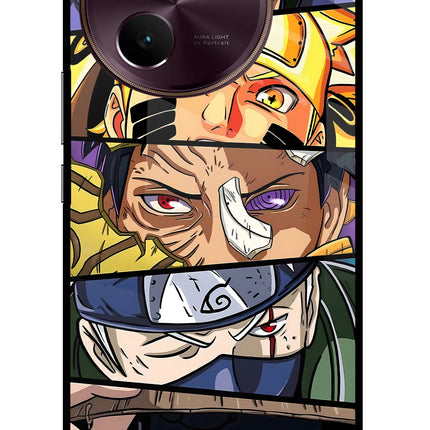 Naruto Character Vivo V30e Glass Case Back Cover by Casekaro