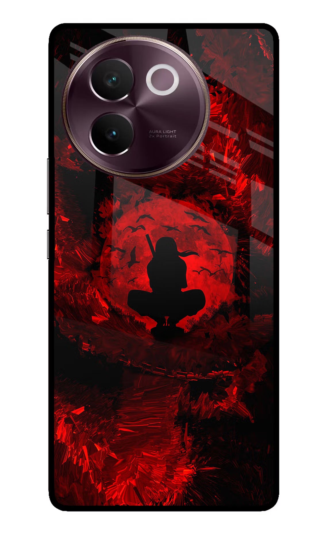 Itachi Uchiha Vivo V30e Glass Case Back Cover by Casekaro