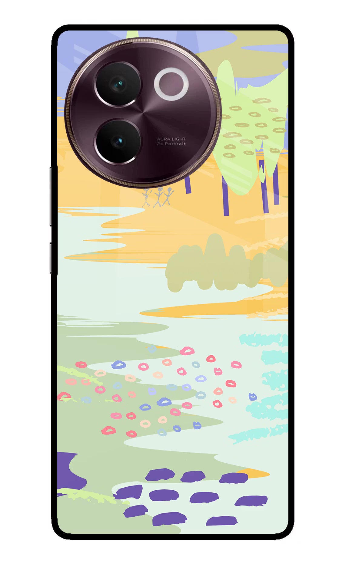 Scenery Vivo V30e Glass Case Back Cover by Casekaro