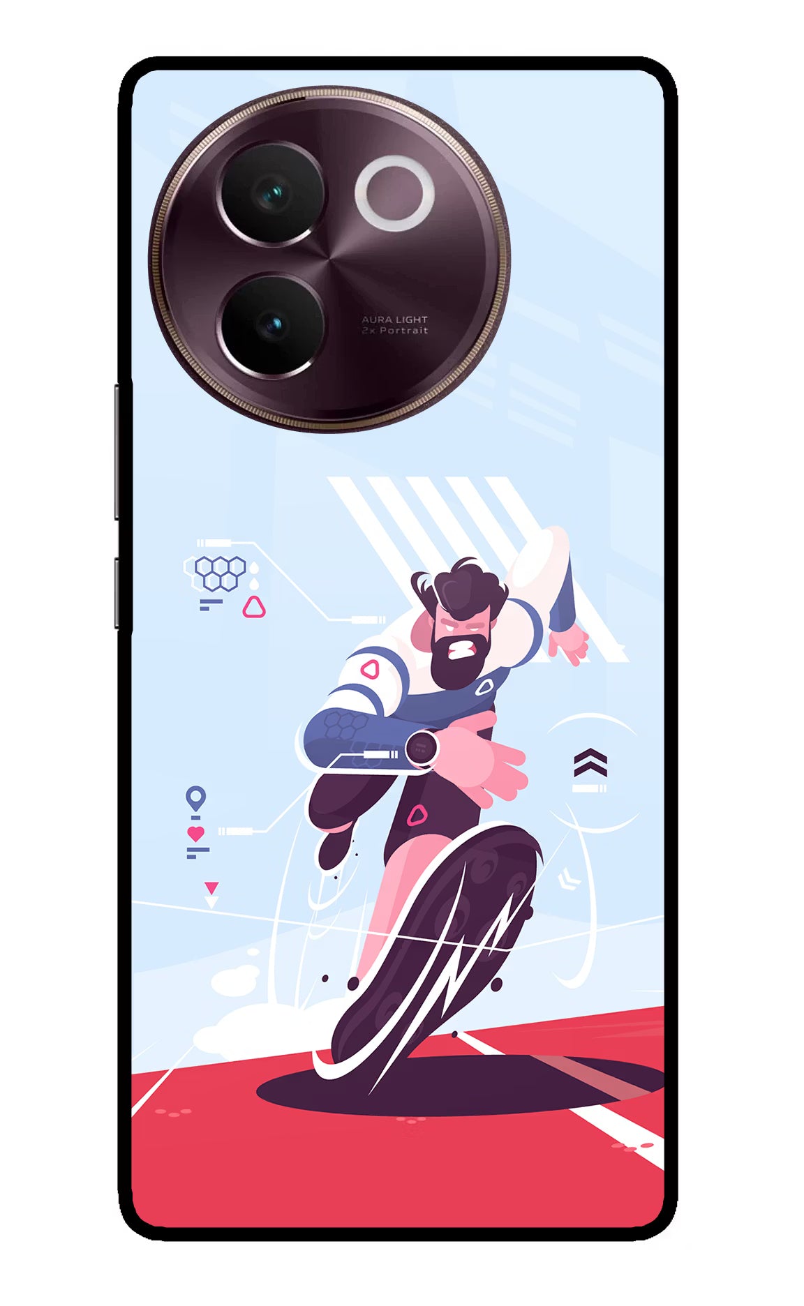 Run Pro Vivo V30e Glass Case Back Cover by Casekaro