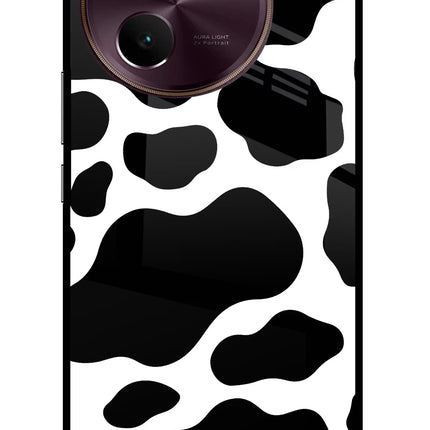 Cow Spots Vivo V30e Glass Case