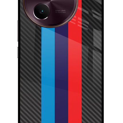 BMW Stripes Pattern Vivo V30e Glass Case