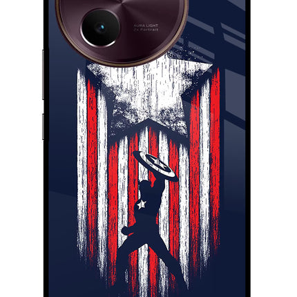 Captain America Marvel Art Vivo V30e Glass Case