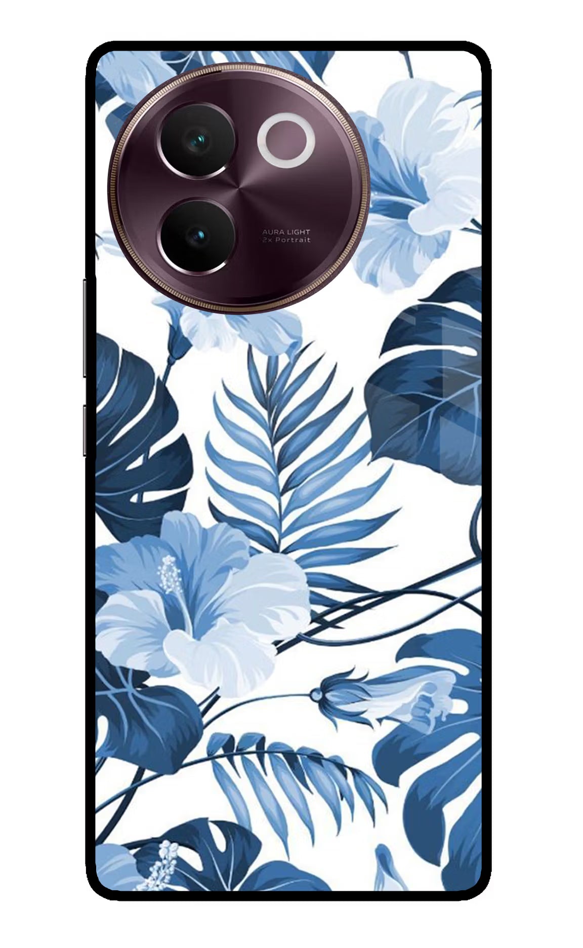 Fabric Art Vivo V30e Glass Case Back Cover by Casekaro