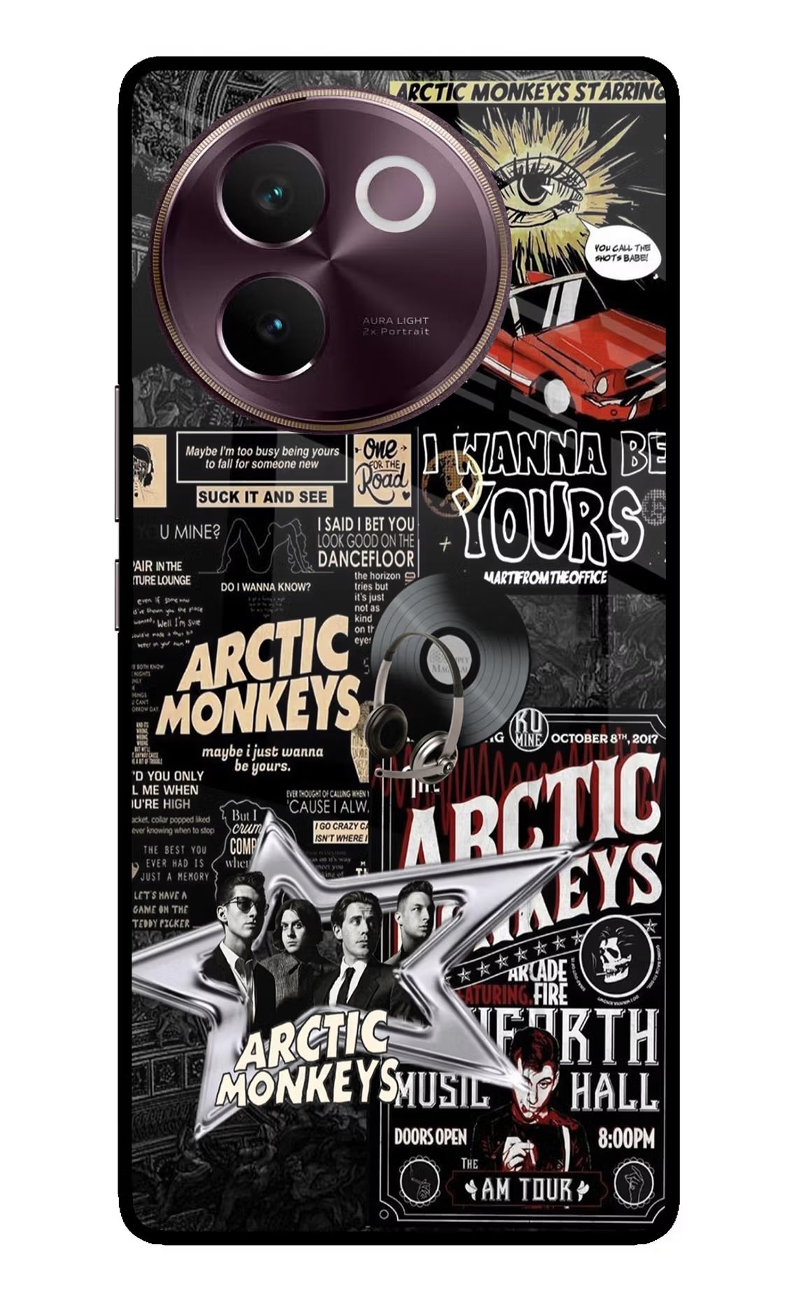 Arctic Monkeys Vivo V30e Glass Case Back Cover by Casekaro