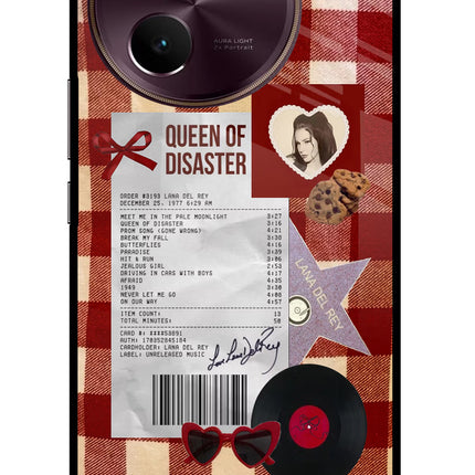Queen of Disaster Vivo V30e Glass Case