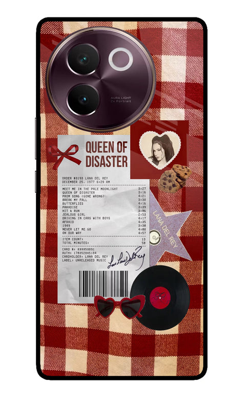 Queen of Disaster Vivo V30e Glass Case