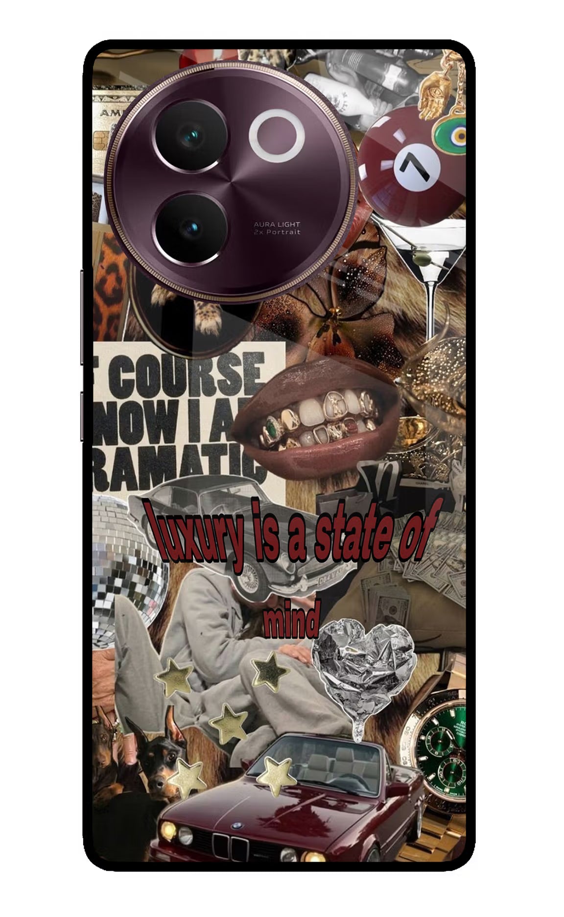 Luxury Vivo V30e Glass Case