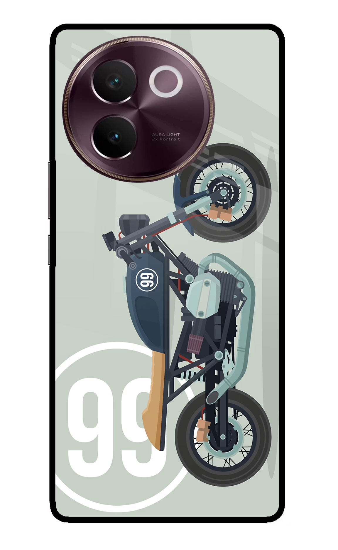 Classic Cafe Racer 99 Vivo V30e Glass Case