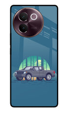 Retro Garage Vibe Vivo V30e Glass Case