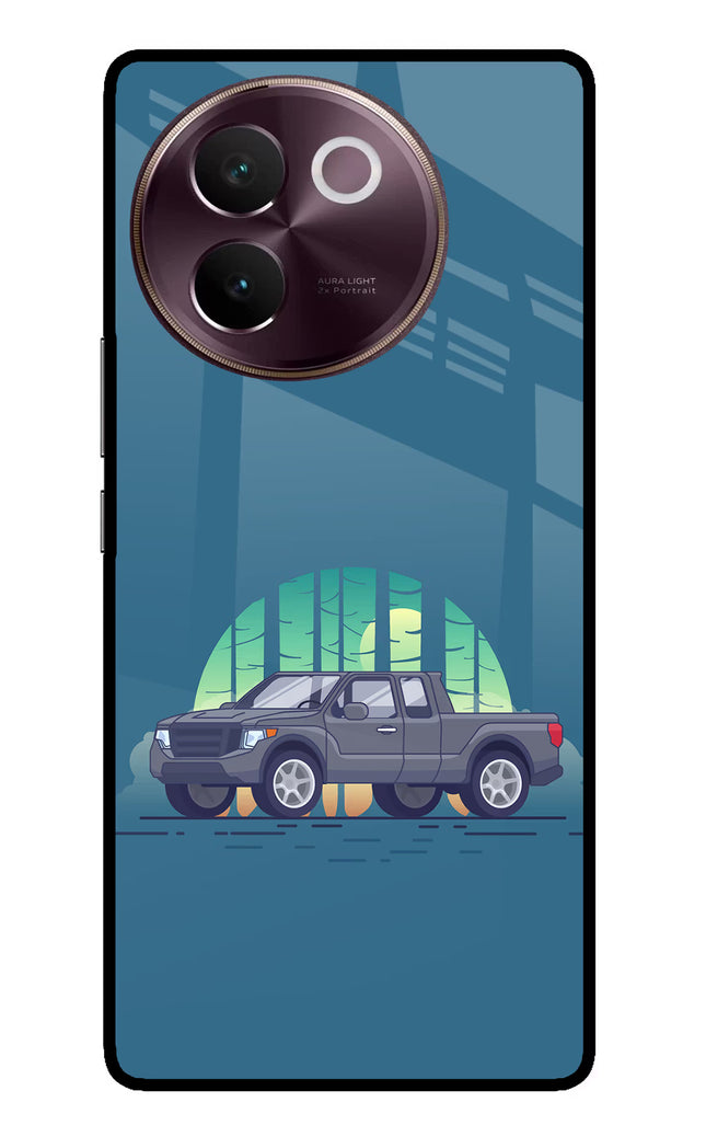 Retro Garage Vibe Vivo V30e Glass Case