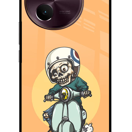 Undead Biker Vivo V30e Glass Case
