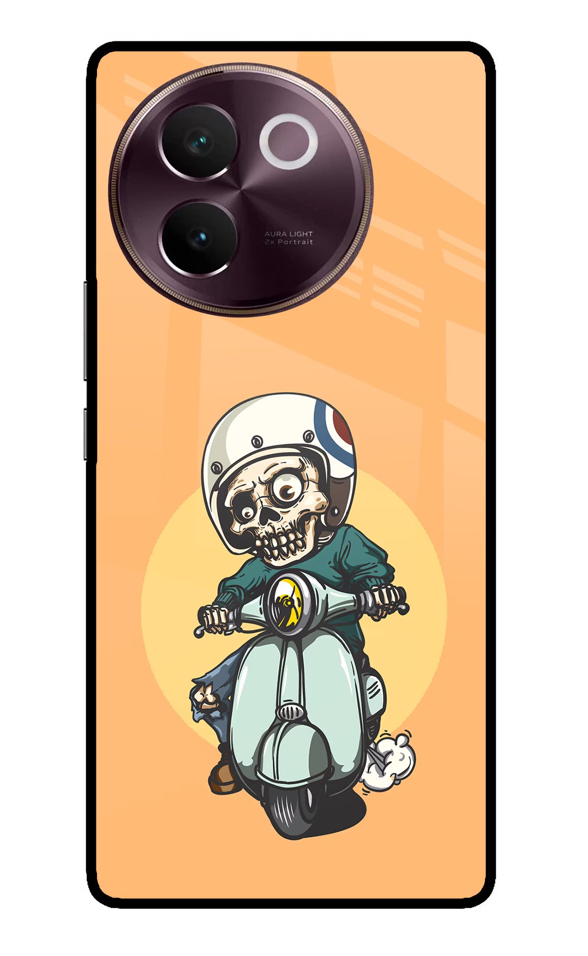 Undead Biker Vivo V30e Glass Case