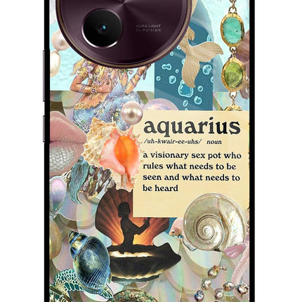Aquarius Zodiac Vivo V30e Glass Case