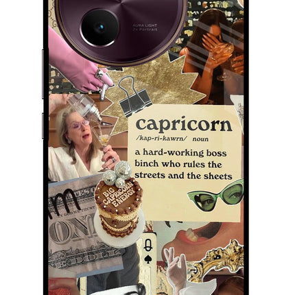 Capricorn Zodiac Vivo V30e Glass Case