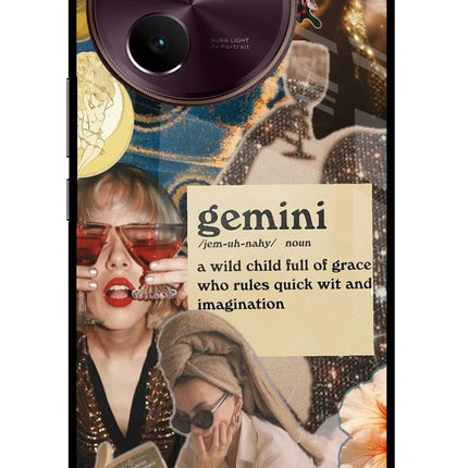 Gemini Zodiac Vivo V30e Glass Case