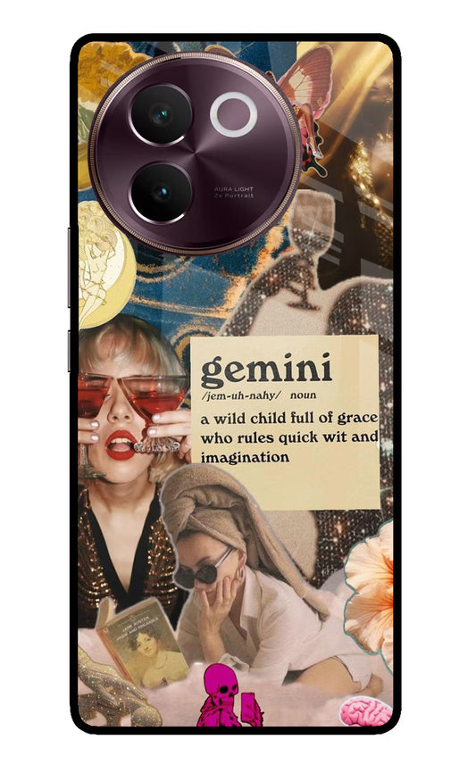 Gemini Zodiac Vivo V30e Glass Case