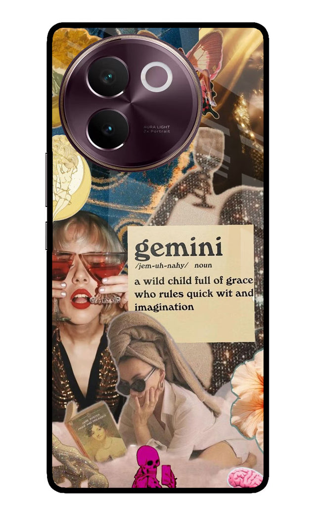 Gemini Zodiac Vivo V30e Glass Case