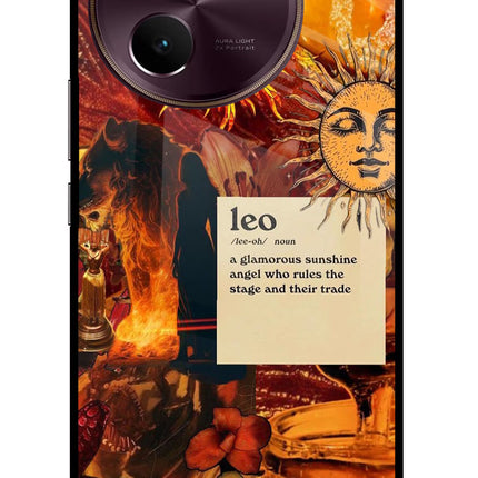Leo Zodiac Vivo V30e Glass Case